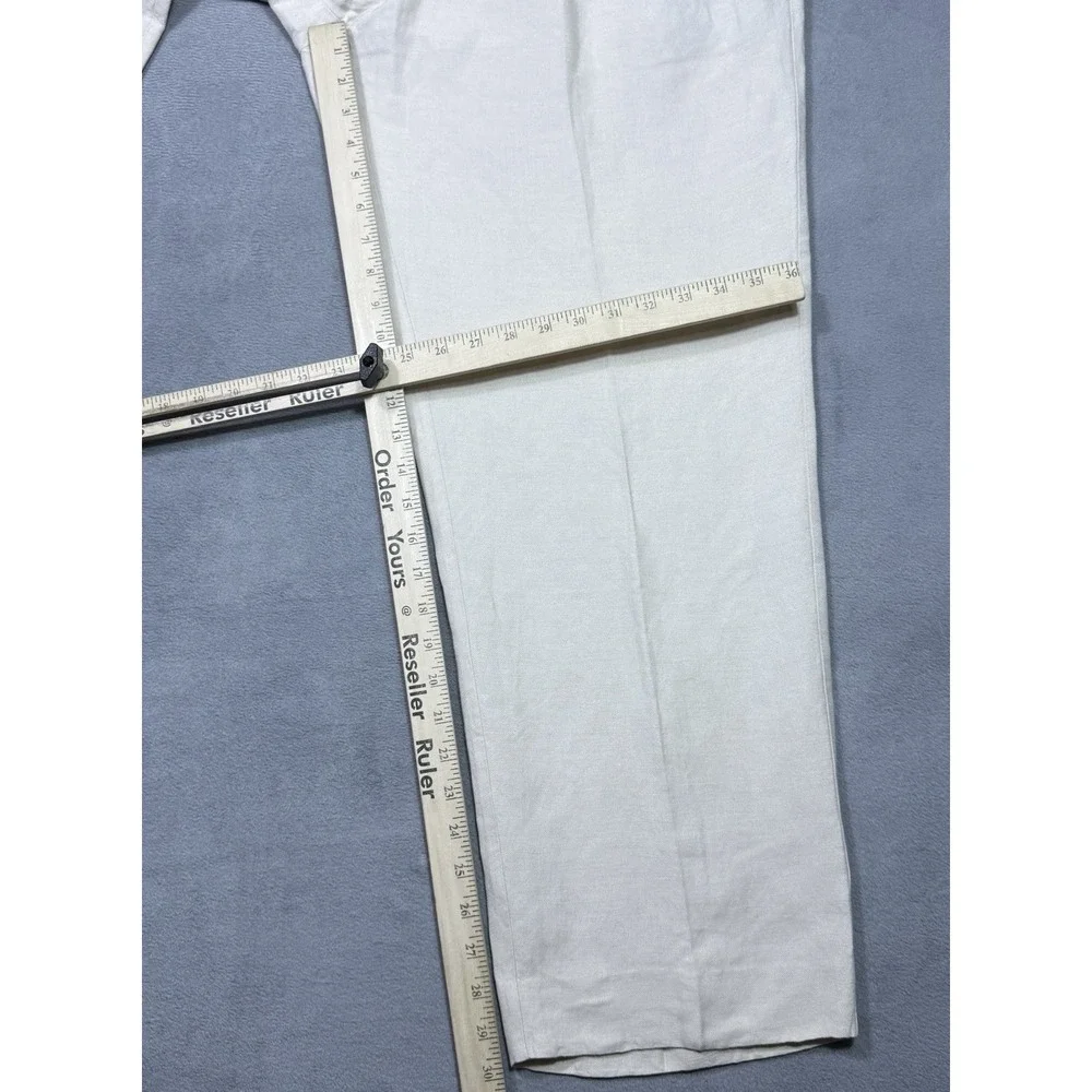 Tommy Bahama Pants Mens 40x30 Linen Silk Pleated Dadcore Quiet Luxury Normcore